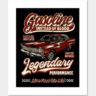 Gasoline instead of blood muscle car III Posters and Art